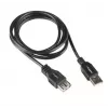 LANBERG USB-A uz USB-A kabelis 2.0, tēviņš pret mātīti, 1,8 m, melns