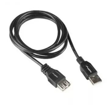 LANBERG USB-A uz USB-A kabelis 2.0, tēviņš pret mātīti, 1,8 m, melns