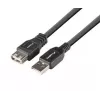 LANBERG USB-A uz USB-A kabelis 2.0, tēviņš pret mātīti, 1,8 m, melns