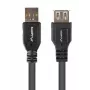 LANBERG USB-A uz USB-A kabelis 2.0, tēviņš pret mātīti, 1,8 m, melns