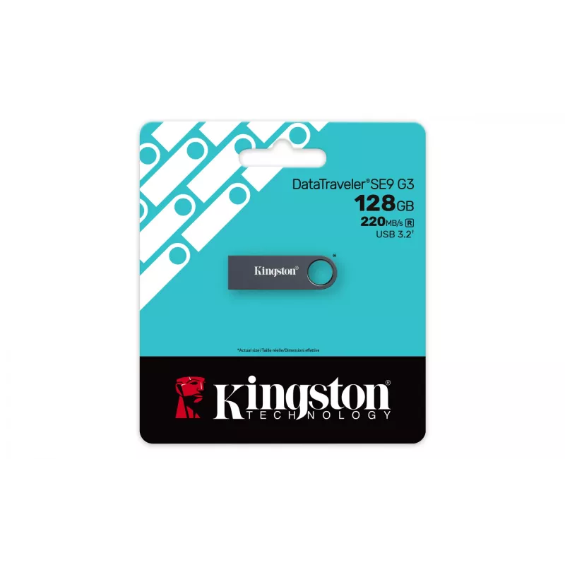 Kingston Technology DataTraveler 128GB SE9 G3 - Dark Nickel, 64 GB, USB Type-A, 3.2 Gen 1 (3.1 Gen 1), 220 MB/s, Capless, Melns