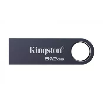 USB zibatmiņa KINGSTON DataTraveler SE9 G3 512GB — USB Type-A, USB 3.2 Gen 1, 220/100 MB/s, bez vāciņa, tumšā niķeļa