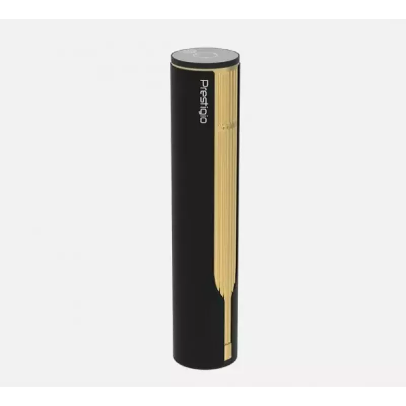 Elektriskais vīna attaisāmais Prestigio PWO104GD, melns/zelts, augstums 228 mm, svars 350 g