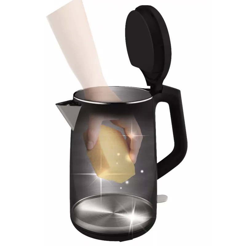 Tefal KO3718 elektriskā tējkanna 1,5 L 2400 W melna, nerūsējošais tērauds