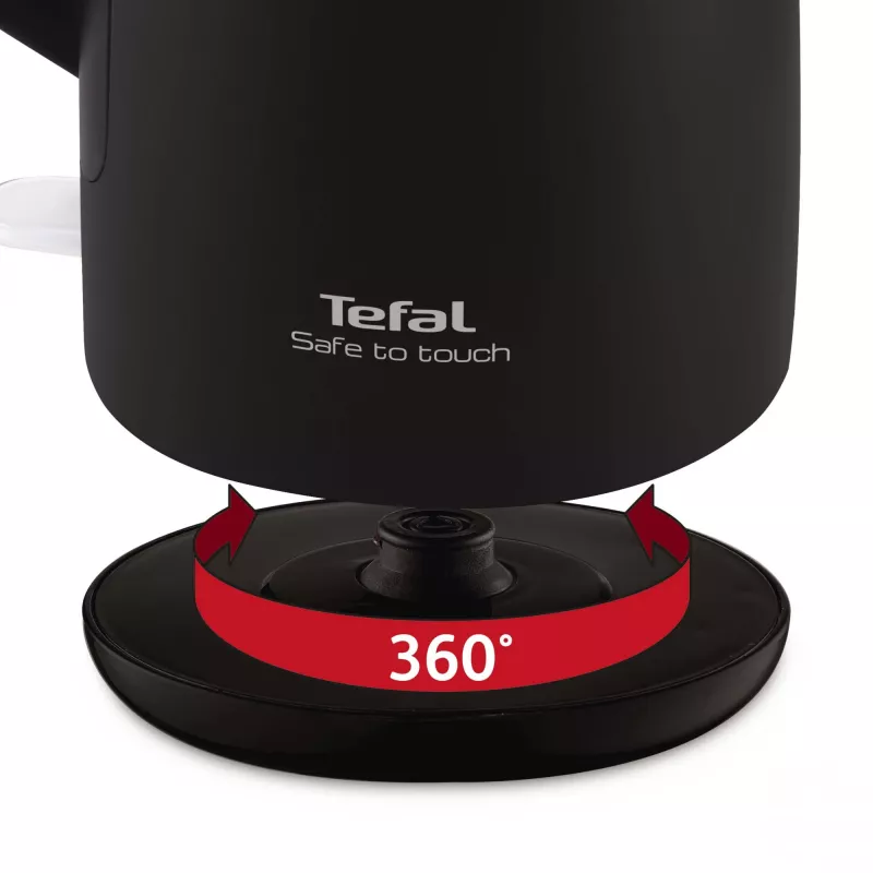 Tefal KO3718 elektriskā tējkanna 1,5 L 2400 W melna, nerūsējošais tērauds