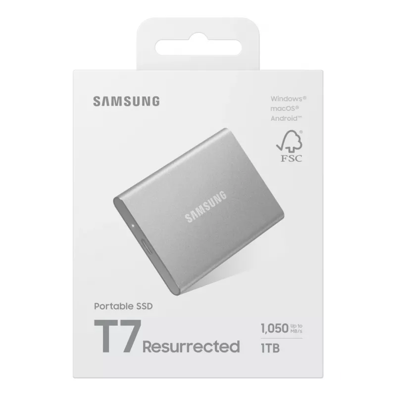 Samsung MU-PD1T0G/WW ārējais cietvielu disks 1 TB USB Type-C 3.2 Gen 2 (3.1 Gen 2) Sudraba