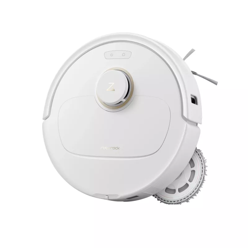 Robota putekļsūcējs Roborock Qrevo C Pro — balts, 0,325 l putekļu tvertne, 180 min darbības laiks, litija jonu akumulators 5200 mAh, apaļa forma