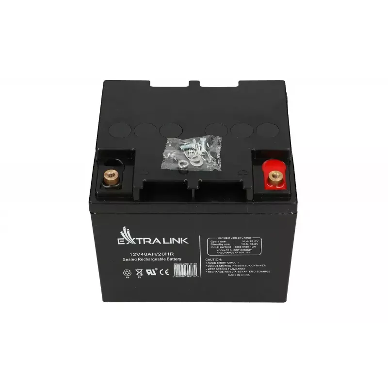 Extralink AGM noslēgta svina-skābes akumulatora baterija 12V 40Ah bezapkopes, VRLA, 12,2 kg