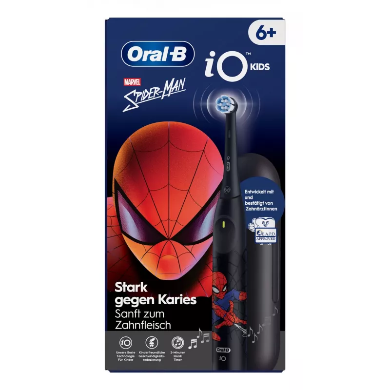 Oral-B iO Kids Spiderman Bērnu Rotējošā Zobu Birstīte Melna