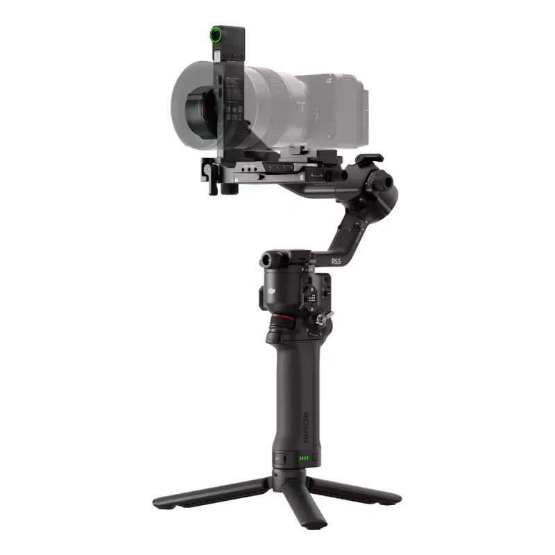 Rokas kameras stabilizators DJI RS 5 — alumīnijs, melns, 30 h darbības laiks, 1,46 kg