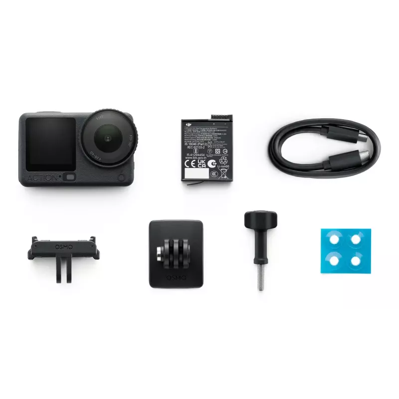 Action camera DJI Osmo Action 6 Standard Combo — 38 MP CMOS, 4K Ultra HD, 155° FOV, 2x digitālā tālummaiņa