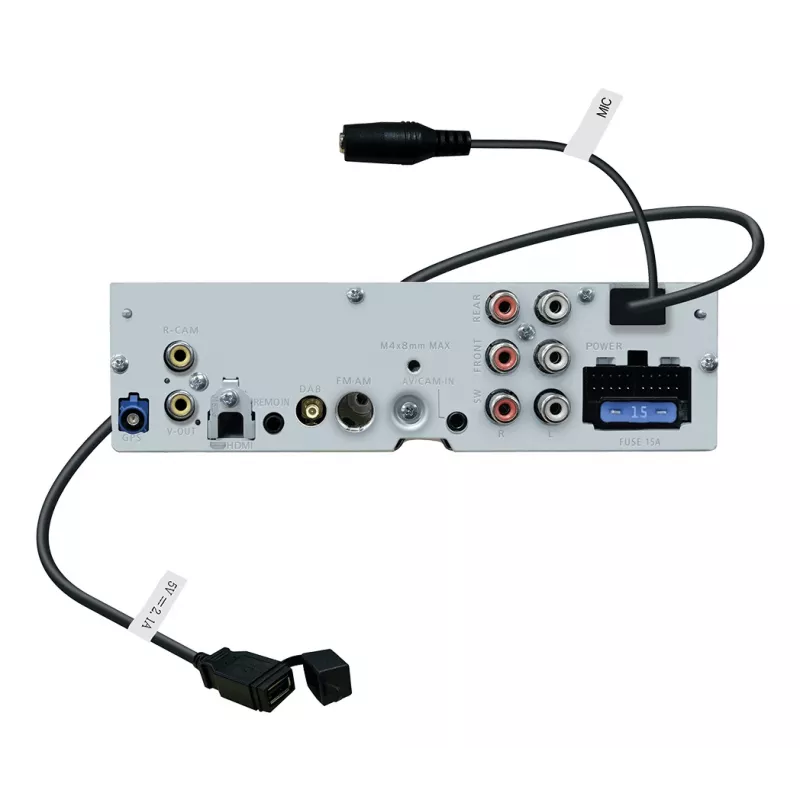 2-DIN JVC KW-M795DBW automašīnas multivides uztvērējs, 9 collu kapacitīvs skārienekrāns, 200 W, Wi‑Fi divjoslu, Bluetooth, DAB+/FM/AM