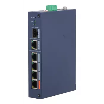 Pārvaldīts rūpnieciskais komutators DAHUA CHS4106-4ET-60 — 6 porti, 4x PoE 10/100, L2, 4.8 Gbit/s, 8000 MAC