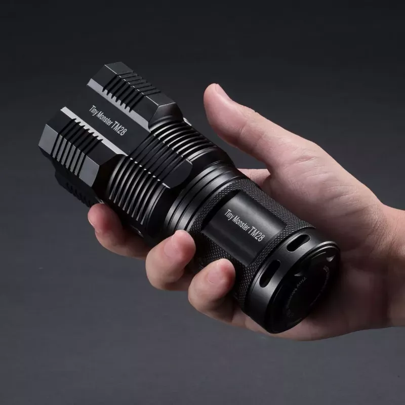 Rokas lukturītis Nitecore TM28, LED 4×, max 6000 lm, Li‑Ion, melns, 142 mm garums, 414 g