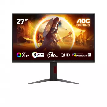 AOC G4 Q27G4ZD datora monitors 68.6 cm (27 collas) 2560 x 1440 pikseļi Quad HD QD-OLED melns, sarkans