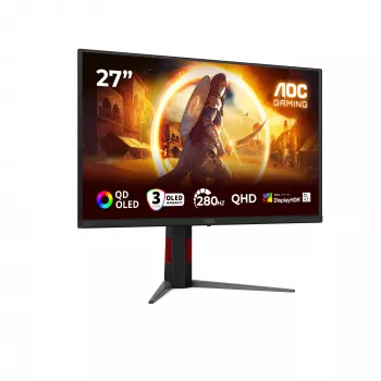 AOC G4 Q27G4ZD datora monitors 68.6 cm (27 collas) 2560 x 1440 pikseļi Quad HD QD-OLED melns, sarkans