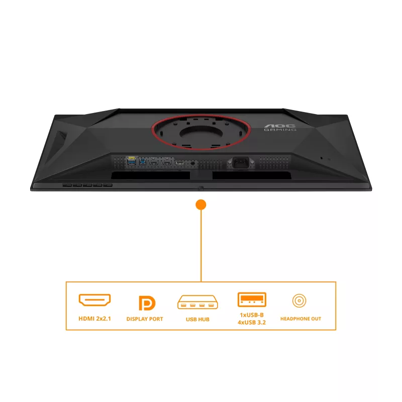 AOC G4 Q27G4ZD datora monitors 68.6 cm (27 collas) 2560 x 1440 pikseļi Quad HD QD-OLED melns, sarkans