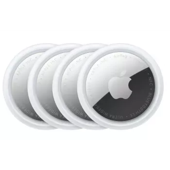 Personal Finder Apple AirTag Silver balta — 4-pack, CR2032 baterija, 11,8 g, Ø 31,9 mm