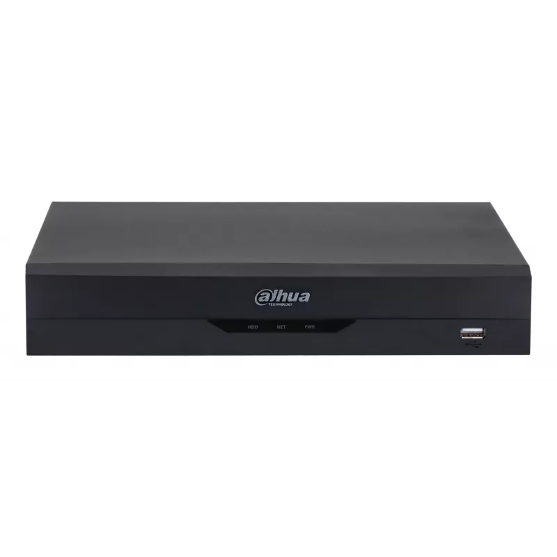 Digitālais videoreģistrators DAHUA XVR5108HS-4KL-I3/T — 8 kanālu DVR, H.265/H.264, SATA līdz 16 TB, Gigabit Ethernet, 12 V DC, Melns