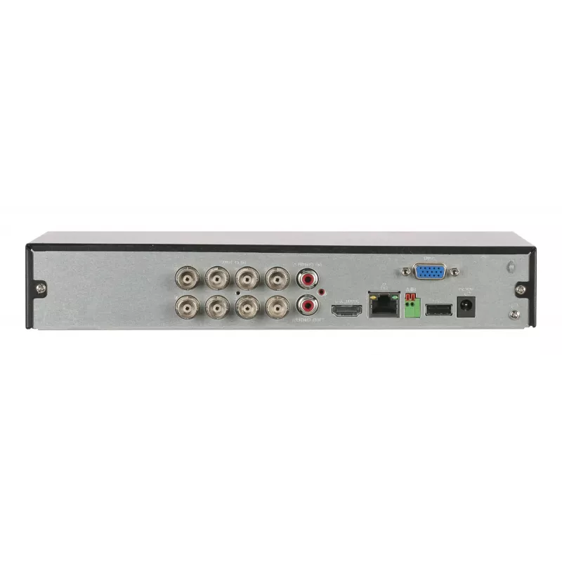 Digitālais videoreģistrators DAHUA XVR5108HS-4KL-I3/T — 8 kanālu DVR, H.265/H.264, SATA līdz 16 TB, Gigabit Ethernet, 12 V DC, Melns