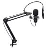 Podkāsta mikrofons TRUST GXT 270 Emita II+ — Kondensatora, USB, vadu savienojums, metāla korpuss, melns, 2,5 m kabelis