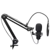 Podkāsta mikrofons TRUST GXT 270 Emita II+ — Kondensatora, USB, vadu savienojums, metāla korpuss, melns, 2,5 m kabelis