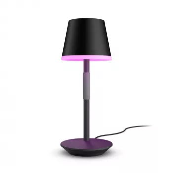 Viedā galda lampa Philips Hue Go pārnēsājamā lampa Bluetooth Zigbee Melna