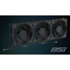 140 mm ventilators Arctic Freezer P14 Pro Reverse — 166,5 m³/h, 5,1 mmH₂O, Fluid Dynamic Bearing, A‑RGB, PWM, melns, ar kabeļu sadalītāju