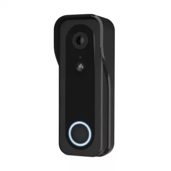 Video durvju zvans TRUST DOORCAM-3000 Melns, 3 MP, Wi‑Fi 2.4 GHz, MicroSD līdz 256 GB, Baterija/USB (8–24 V)