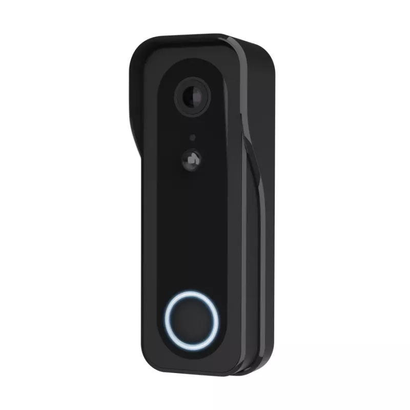 Video durvju zvans TRUST DOORCAM-3000 Melns, 3 MP, Wi‑Fi 2.4 GHz, MicroSD līdz 256 GB, Baterija/USB (8–24 V)