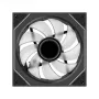 Ventilators XILENCE XPF120U.ARGB 120 mm, 500–1800 RPM, hidrauliskais gultnis, 7–13,2 V, melns