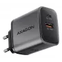 Sienas lādētājs AXAGON ACU-PQ67, 67W, PD3.0 + QC4+, 1x USB-C + 1x USB-A, 100–240V, pelēks/melns