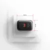 Sienas lādētājs AXAGON ACU-PQ67, 67W, PD3.0 + QC4+, 1x USB-C + 1x USB-A, 100–240V, pelēks/melns