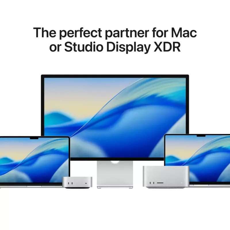 Monitors Apple Studio Display 27 collas (68,6 cm) 5K Ultra HD LED, nanostruktūras stikls, VESA stiprinājuma adapteris, Sudraba