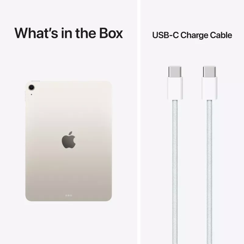 Apple iPad Air 11 collas Wi‑Fi 512 GB M4, 12 GB RAM, 2360×1640 LED, 12 MP kameras, Starlight