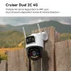 IP drošības kamera IMOU Cruiser Dual 2C 4G Turret āra lietošanai 2304×1296 3,6 mm objektīvs Griestu/sienas stiprinājums