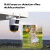 IP drošības kamera IMOU Cruiser Dual 2C 4G Turret āra lietošanai 2304×1296 3,6 mm objektīvs Griestu/sienas stiprinājums