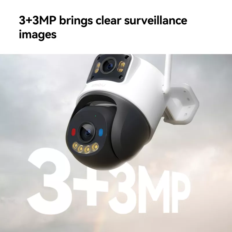 IP drošības kamera IMOU Cruiser Dual 2C 4G Turret āra lietošanai 2304×1296 3,6 mm objektīvs Griestu/sienas stiprinājums