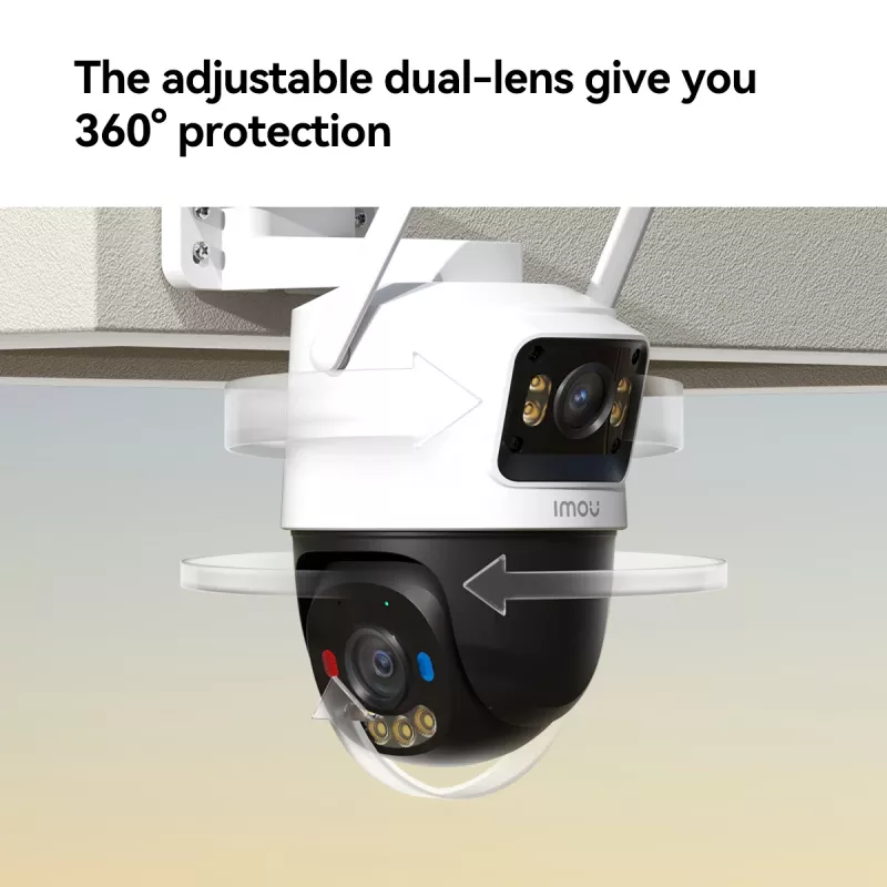 IP drošības kamera IMOU Cruiser Dual 2C 4G Turret āra lietošanai 2304×1296 3,6 mm objektīvs Griestu/sienas stiprinājums