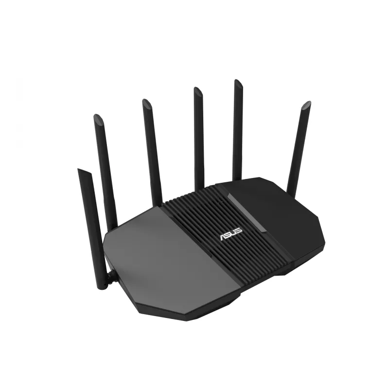 Galda maršrutētājs ASUS RT-BE90U BE9400 AiMesh — Trīsjoslu Wi‑Fi 7 (2,4/5/6 GHz), 9400 Mb/s, 2,5 Gigabit Ethernet, 4× RJ‑45 LAN, USB, Melns