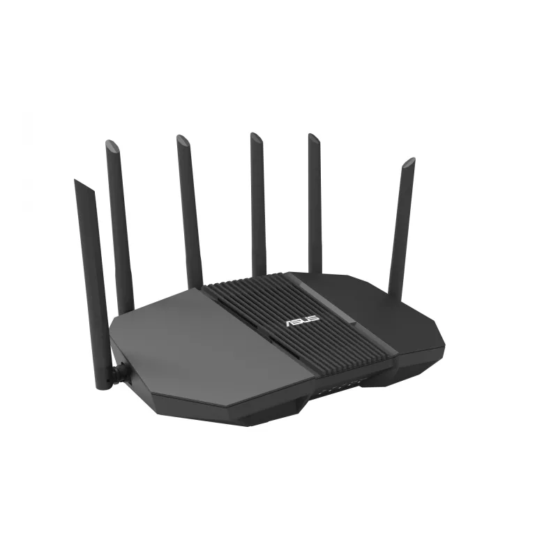 Galda maršrutētājs ASUS RT-BE90U BE9400 AiMesh — Trīsjoslu Wi‑Fi 7 (2,4/5/6 GHz), 9400 Mb/s, 2,5 Gigabit Ethernet, 4× RJ‑45 LAN, USB, Melns