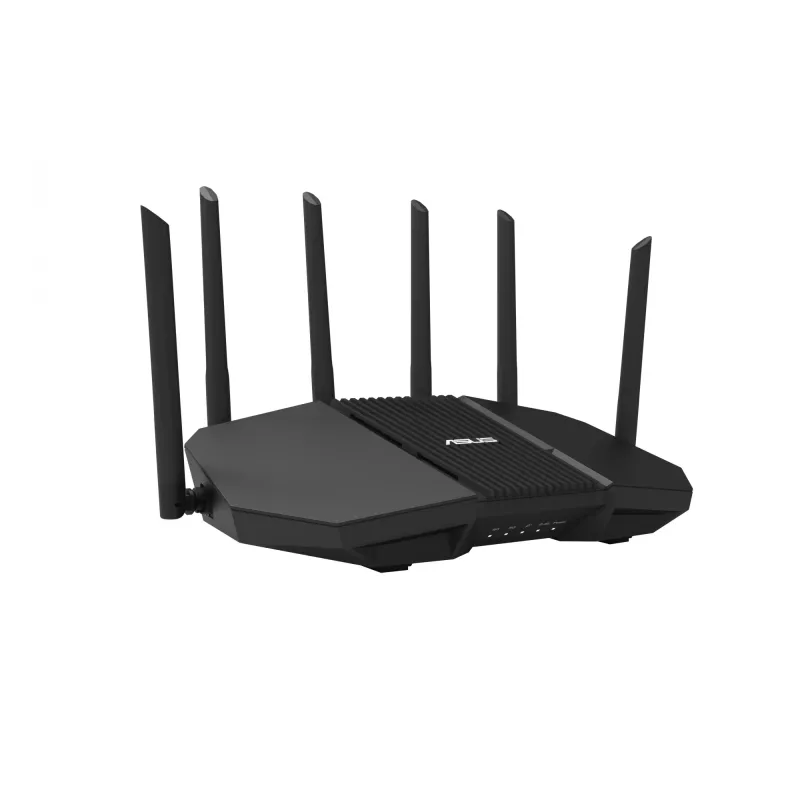 Galda maršrutētājs ASUS RT-BE90U BE9400 AiMesh — Trīsjoslu Wi‑Fi 7 (2,4/5/6 GHz), 9400 Mb/s, 2,5 Gigabit Ethernet, 4× RJ‑45 LAN, USB, Melns