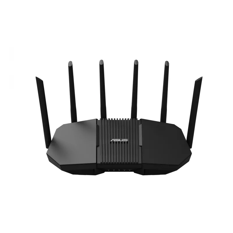 Galda maršrutētājs ASUS RT-BE90U BE9400 AiMesh — Trīsjoslu Wi‑Fi 7 (2,4/5/6 GHz), 9400 Mb/s, 2,5 Gigabit Ethernet, 4× RJ‑45 LAN, USB, Melns