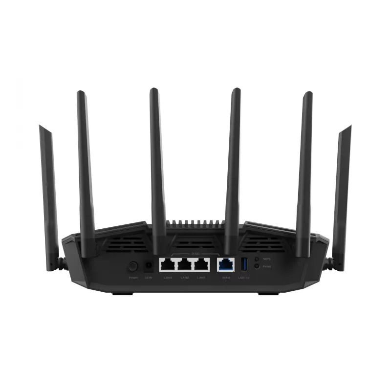 Galda maršrutētājs ASUS RT-BE90U BE9400 AiMesh — Trīsjoslu Wi‑Fi 7 (2,4/5/6 GHz), 9400 Mb/s, 2,5 Gigabit Ethernet, 4× RJ‑45 LAN, USB, Melns