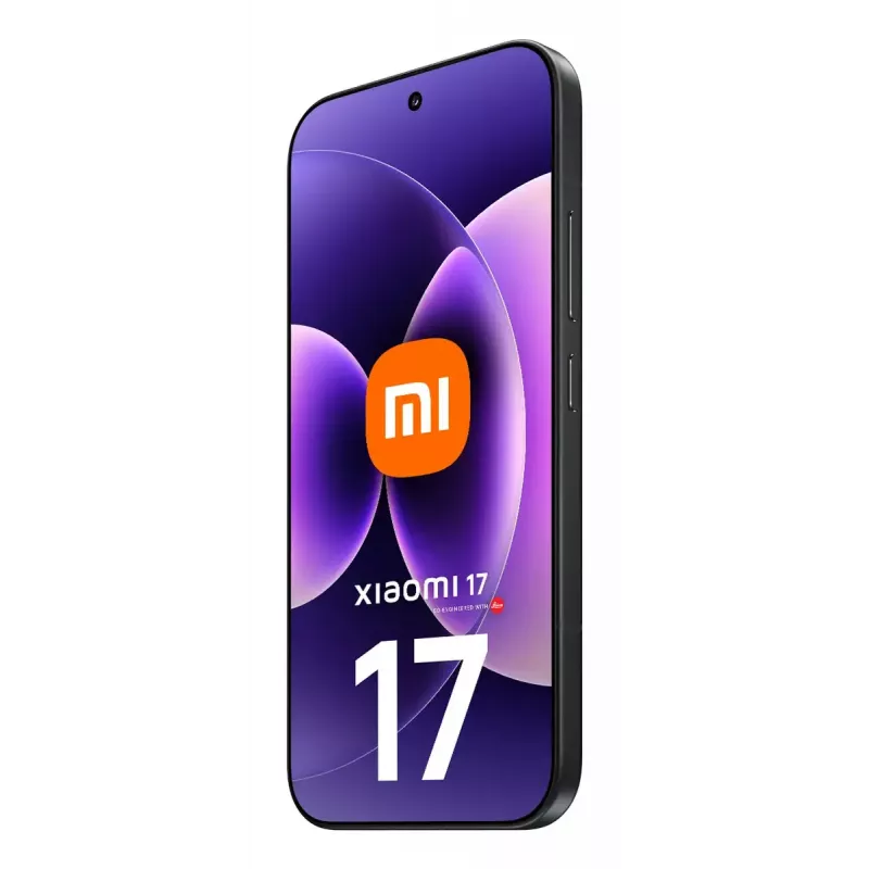Viedtālrunis Xiaomi 17 — 16 cm (6,3 collu) displejs, Snapdragon 8 Elite Gen 5, 12 GB RAM, 512 GB, 50 MP trīskāršā kamera, 6330 mAh, melns