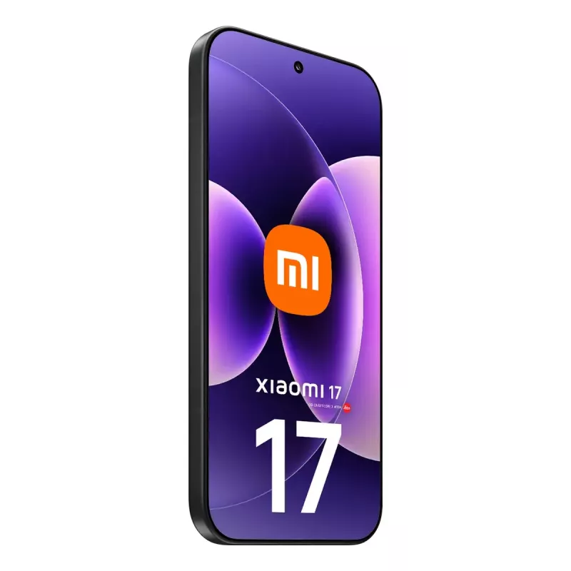Viedtālrunis Xiaomi 17 — 16 cm (6,3 collu) displejs, Snapdragon 8 Elite Gen 5, 12 GB RAM, 512 GB, 50 MP trīskāršā kamera, 6330 mAh, melns