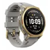 Smartwatch Amazfit T-rex 3 Pro 44 mm, 1.32 inch AMOLED 466×466, 16 GB, 64 MB RAM, GPS, Wi‑Fi, ūdensizturīgs 45 m, Zelts korpuss, Pelēka silikona siksniņa