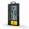 USB 2.0 datu kabelis Gembird CC-USB2J-AMLML-1M-BL — USB A uz Micro-USB B/Lightning, 1 m, zils/melns
