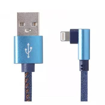 USB 2.0 datu kabelis Gembird CC-USB2J-AMLML-1M-BL — USB A uz Micro-USB B/Lightning, 1 m, zils/melns