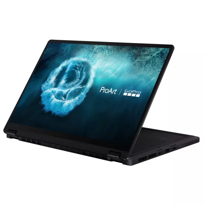 Konvertējams 2-in-1 klēpjdators ASUS ProArt PX13 HN7306EAC GoPro Edition — AMD Ryzen AI Max+ 395, 3 GHz, 13,3 collu 3K skārienjūtīgs, 128 GB LPDDR5x, 1 TB SSD, Windows 11 Pro, melns